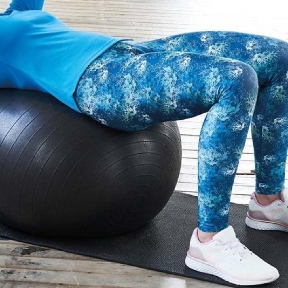 Just Strong Blue Coral Athletic Leggings - Picture 3 of 10